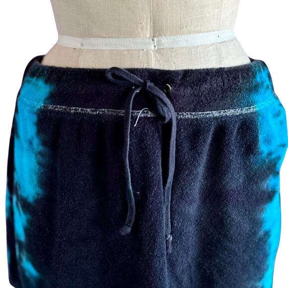 Womens Skirt Size Medium Blue Tie Dye Terry Cloth Beachwear Resort Wear Vacation - Picture 3 of 8